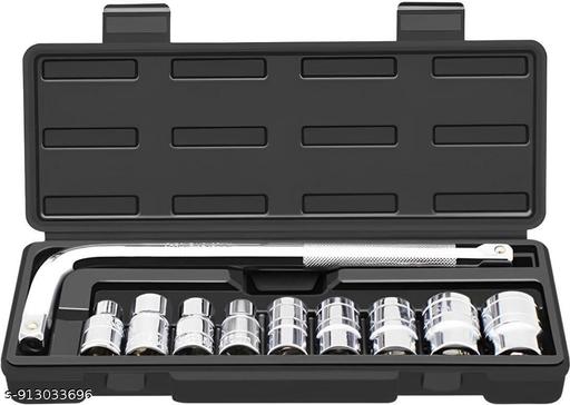 10-Pcs Socket Handle Set | Hand Tool Kit for Home DIY, Automobile & Vehicle Maintenance Repair (Pack of 1) - WYNAMIX store