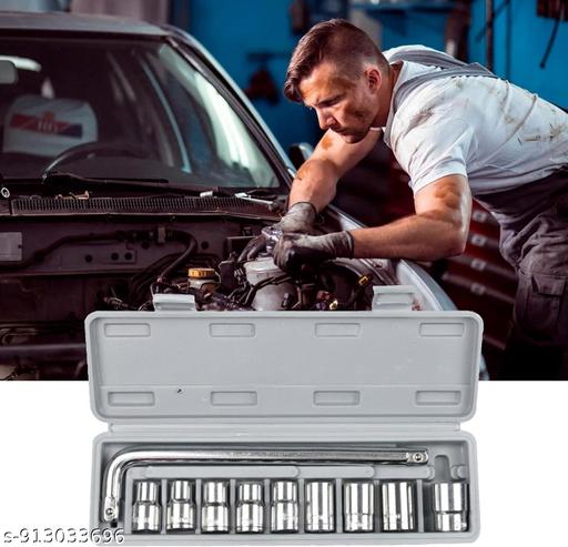 10-Pcs Socket Handle Set | Hand Tool Kit for Home DIY, Automobile & Vehicle Maintenance Repair (Pack of 1) - WYNAMIX store