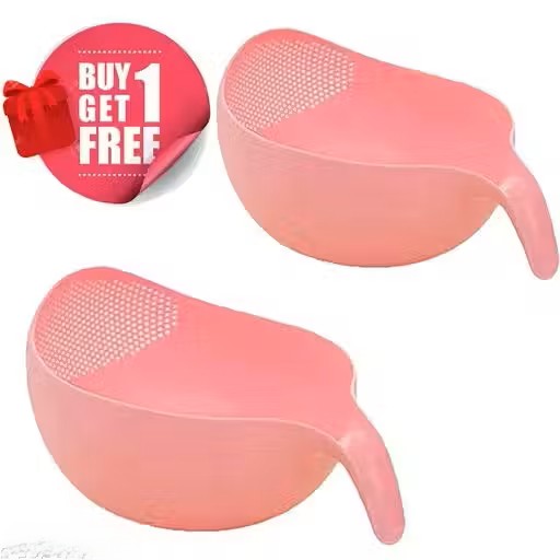 Multi-Purpose Strainer or Washer Bowl for Rice Fruits & Vegetable Rice Bowl , Rice Strainer, Bowl , Kitchen Gadget , Pack Of 2 Food Str, Vegetable Strainer , Kitchen Sieve , Washing Bowl , Unbreakable , Noodles Maker, Bowl Strainer for Rice, Fruits and Vegetables - WYNAMIX store