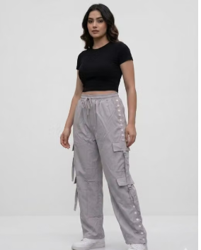 Trendy Side Button Straight Leg Trousers for Women - WYNAMIX store