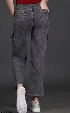 PREMIUM GREY DENIM JEANS FOR WOMEN - WYNAMIX store