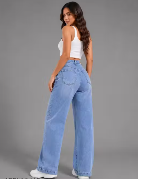 LIGHT BLUE WISHKER JEANS FOR WOMEN - WYNAMIX store