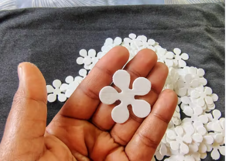 Foam Jasmine Kit ( 100 Pieces Kit ) 4 Stem String .Stem Olive Green Or Leaf Green  - WYNAMIX store