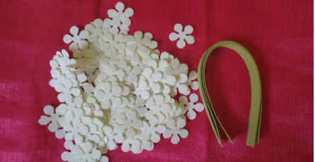 Foam Jasmine Kit ( 100 Pieces Kit ) 4 Stem String .Stem Olive Green Or Leaf Green  - WYNAMIX store