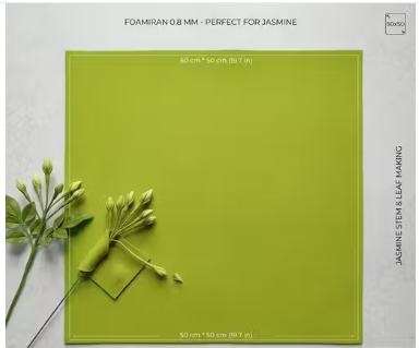 0.8 mm olive bright green foam sheets for flower making, stem and leaves making 100*100 cm - WYNAMIX store