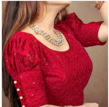 Latest Designer Embroidery Georgette Blouse For Women With Sequence And Embroidery Work - WYNAMIX store