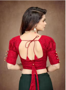 Latest Designer Embroidery Georgette Blouse For Women With Sequence And Embroidery Work - WYNAMIX store