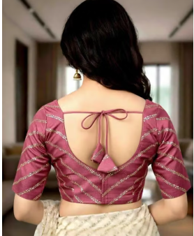 Premium Partywear Sequin Work Blouse with Back Dori - WYNAMIX store