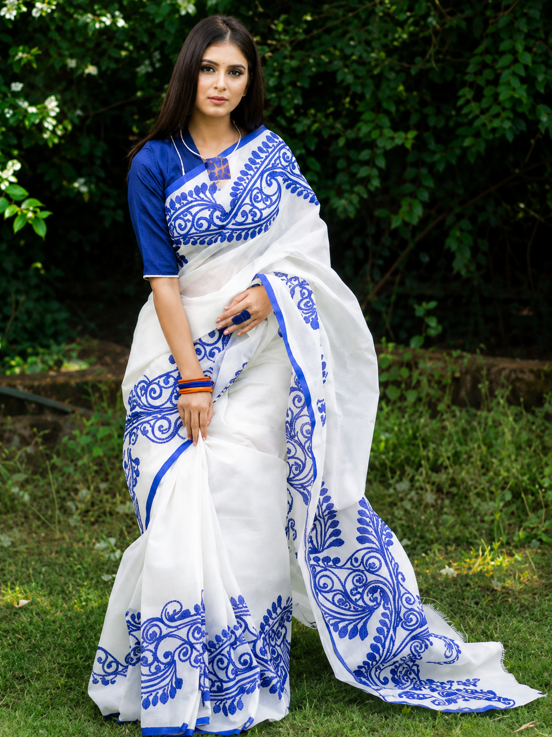 LINEN DIGITAL PRINT SAREE - WYNAMIX store
