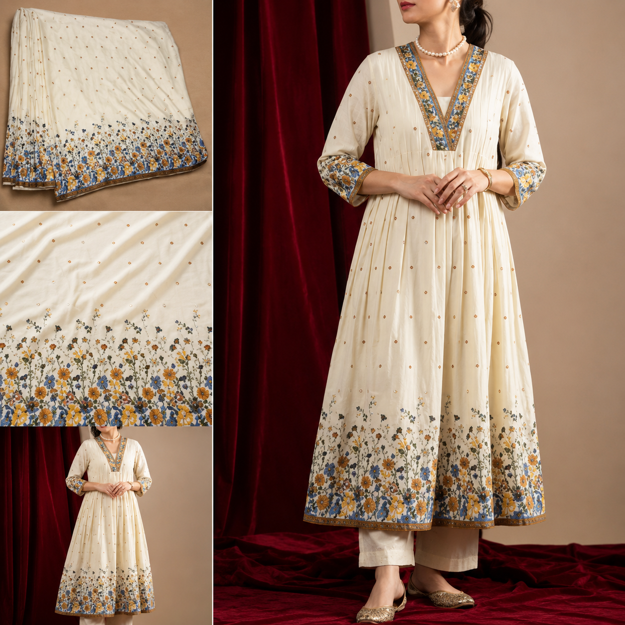 Onam Trending Kuruti Fabrics 3 m - WYNAMIX store