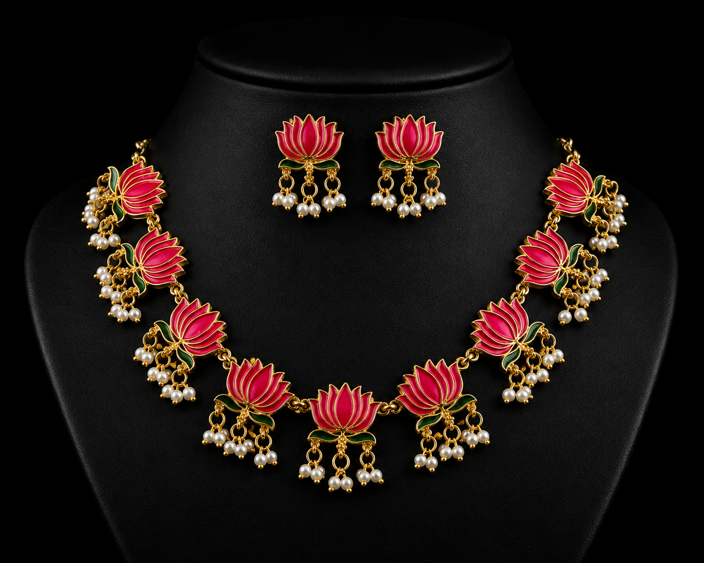 RIVYANA Flower desing Necklace Set With Earings for women & Girls - WYNAMIX store