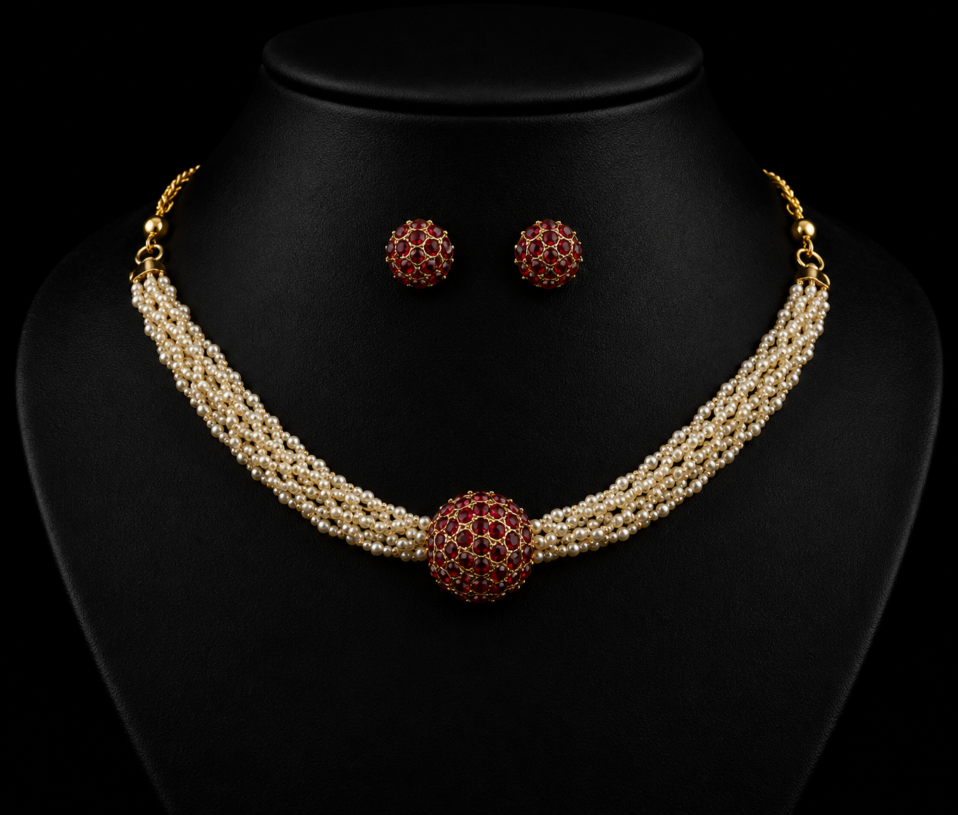 Antique pearl choker for girls stylish earrings traditional south indian jwellery  - WYNAMIX store