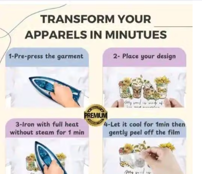 (3 PIC ) DTF HEAT TRANSFER EXCHANGE FOR SAREE,KURTI,LEHANGA,WEDDING DRESS - WYNAMIX store
