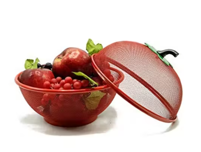 Krishiv Apples Shape Net Fruits & Vegetables Basket for Kitchen, Fruit Basket with Net Cover, Fruit and Vegetable Stand Basket, Fruit Net Cover  - WYNAMIX store