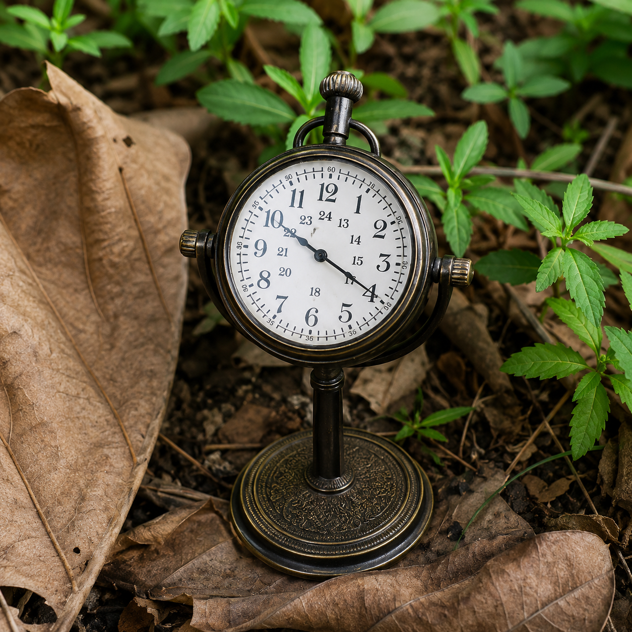 Brass table clock  - WYNAMIX store