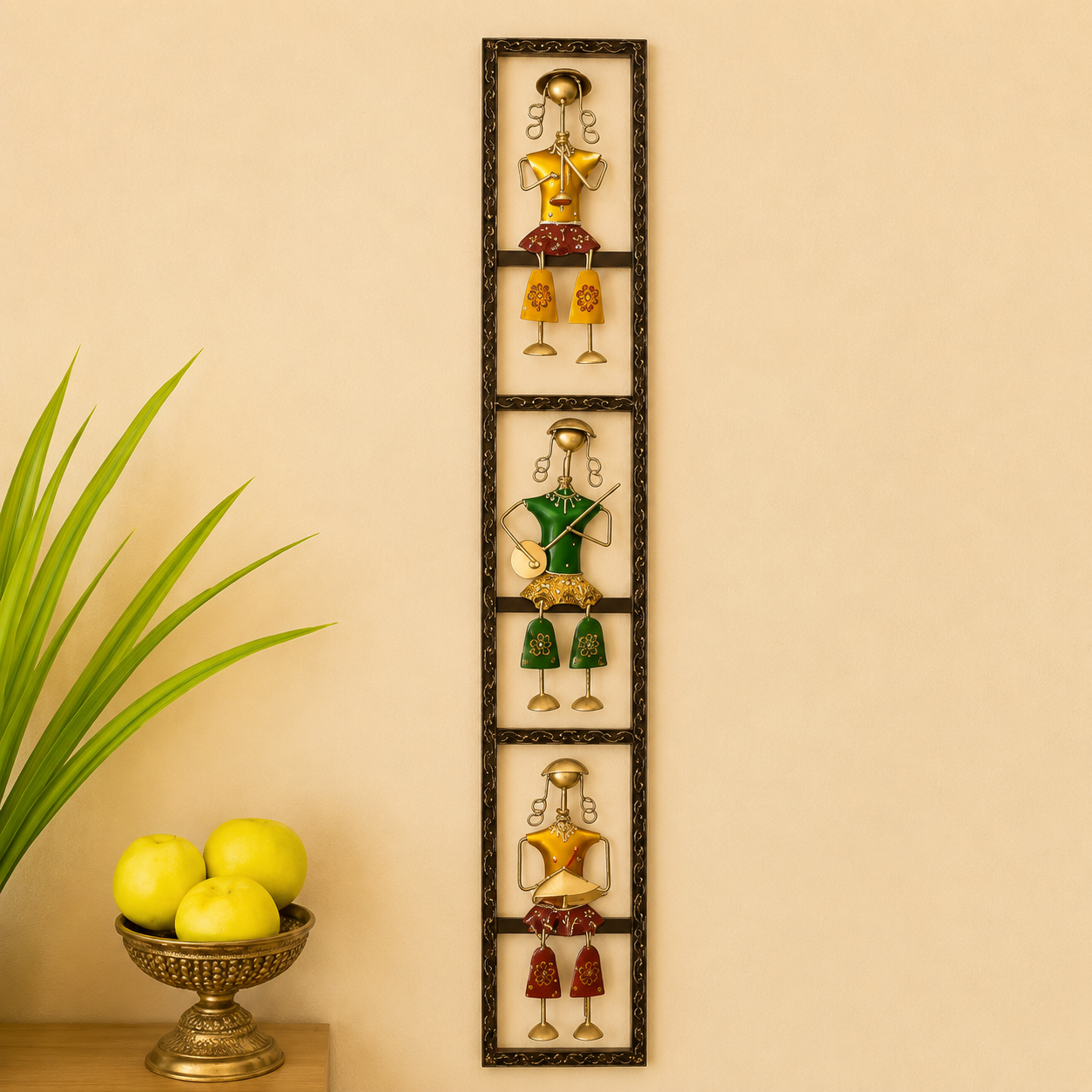 Royal crafts Metal Musician Wall Hanging | Iron Decorative Wall Art Frame for Home & Living Room - WYNAMIX store