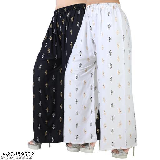 Trendy Printed Palazzo Pants for Women – Combo Pack