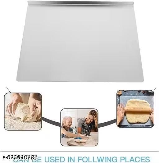 Stainless Steel Chopping Board, Heavy Duty Choping-Board Vegetable, Meats Vegetable Chopper Boards,(Pack of 1) Sliver (36/31/1 -CM) - Zedshopy