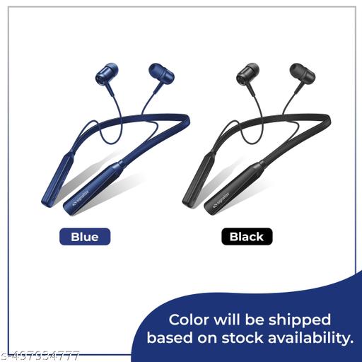 Wireless in-Ear Neckband Bluetooth Earphones with 10mm Drivers, Rich Music Experience, Above 20 Hours Playtime, Type C Fast Charging, Neckband Earphones with Voice Assistant-Black - Zedshopy