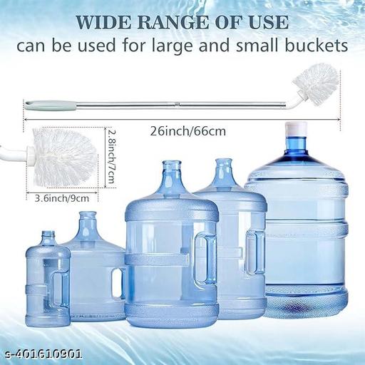 HEINRICHED Stainless Steel Can Water Bottle Cleaning Brush, Long Bottle Brush, 360° Spherical Brush Head, Non-Slip Handle, 20 LTR Water Bottle Multi-Use Brush and Gallon Water Jug Brush  - ZILSHA.Store