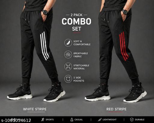 Men’s Regular Fit Track Pants Combo – Pack of 2 - ZORA