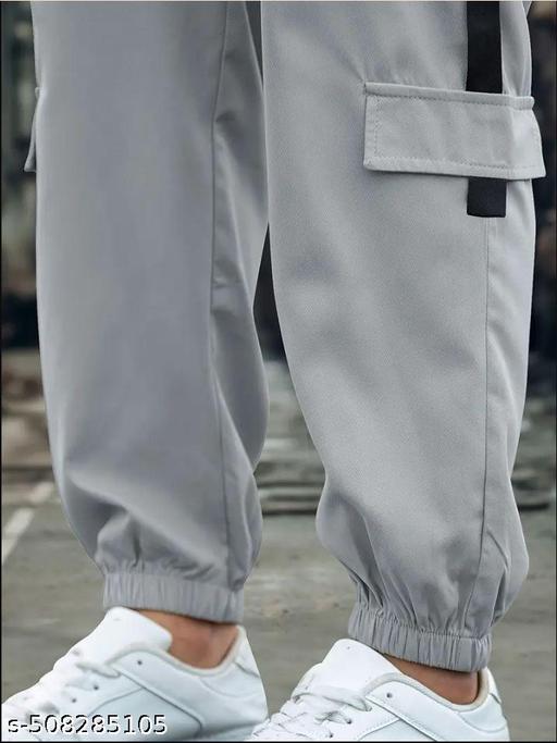 Mens Cargo Track Pant GREY SIX POCKET Printed Cotton TrackpantTrack Pant for Men || Track Pants || Full Elastic Jogger Track Pant for Boys Gym Wear Running Tracking Casual Wear Trackpants for Men Joggers for Boys Ns Fabric Stylish Pants - ZORA