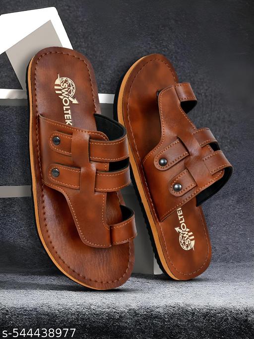 SWOLTEK Slippers For Men And Boys Regular Wear Chappals Chappal Flip Flops Everyday use in bathroom and home lightweight Black And Brown Tan Summer Slippers Summer-2025 - ZORA