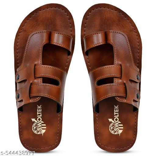SWOLTEK Slippers For Men And Boys Regular Wear Chappals Chappal Flip Flops Everyday use in bathroom and home lightweight Black And Brown Tan Summer Slippers Summer-2025 - ZORA