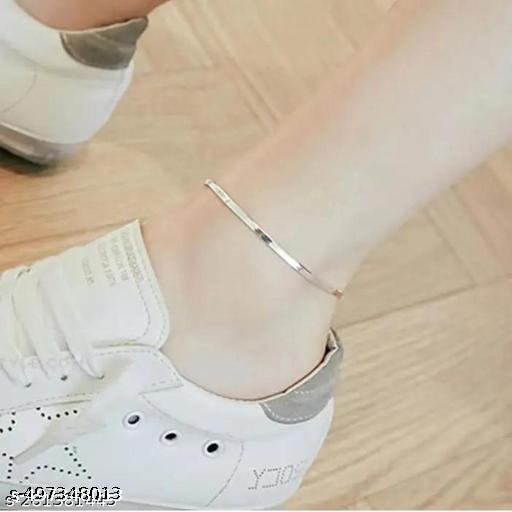 Snake Chain Anklet in 92.5 Sterling Silver | Silver Plated with Authentication Certificate | For Women & Girls | Wedding, Party, Office - ZORA