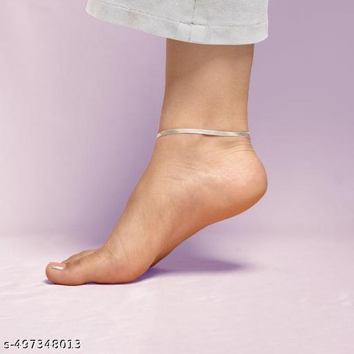 Snake Chain Anklet in 92.5 Sterling Silver | Silver Plated with Authentication Certificate | For Women & Girls | Wedding, Party, Office - ZORA
