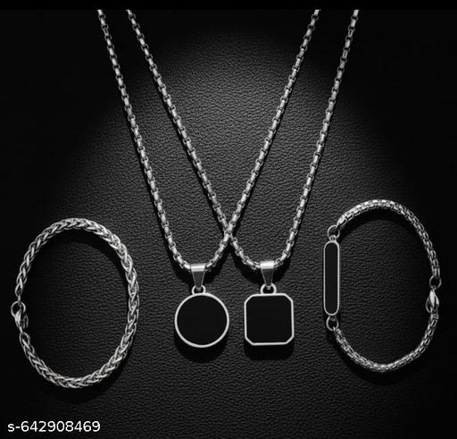 Mens bracelet! Mens locket! Stilish Locket and geometric braslet  - ZORA