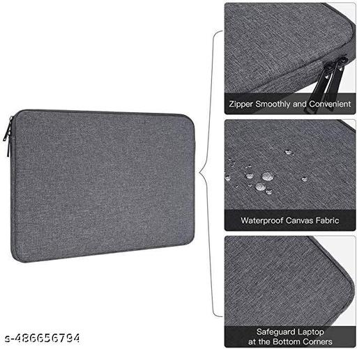 Krusa Lifestyle Laptop Bag Sleeve for 15.5-16 Laptop Case Cover Pouch MacBook Pro, Includes Charger Case Laptop Sleeve/Cover, Laptop Bag Sleeve Case Cover with Charger Pouch for Men & Women | 15.6 Laptop/MacBook | 360° Protection, Smooth & Premium Zipper (Grey) - ZORA