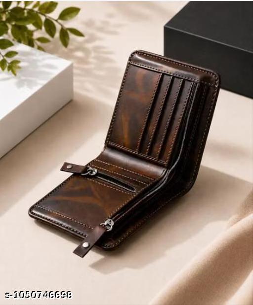 ♥️ALSAFAR, Premium Quality Men,Casual, Evening/Party, Formal 2 Zip Brown Artificial Leather Wallet ( 5 Card Slots ) - ZORA