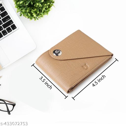 Men's Genuine Artificial Leather Wallet For Men with Flip Magnet Closure for Secure Cash & Cards I 1 Coin Pocket, 2 Currency Compartment, 2 Transparent ID Window I Best Gift For Men - ZORA
