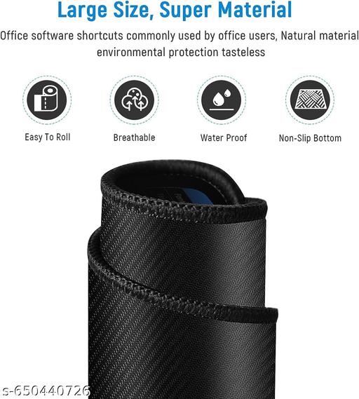 Anti-Slip Keyboard Pad with Office Software Shortcuts Pattern, Clear Extended Large Cheat Sheet Mouse Pad, Large Rubber Base Mice Smooth Cloth Desk Mat, Excel Shortcut Keys Mouse Pad (Miscrosoft Office Software, Photoshop) (800x300x2mm) - ZORA