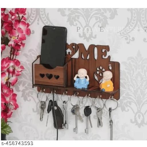 HOME-Wooden Key Holder, Home Key Holder, Key Holder for Wall, Wall Mounted Key Holder - ZORA