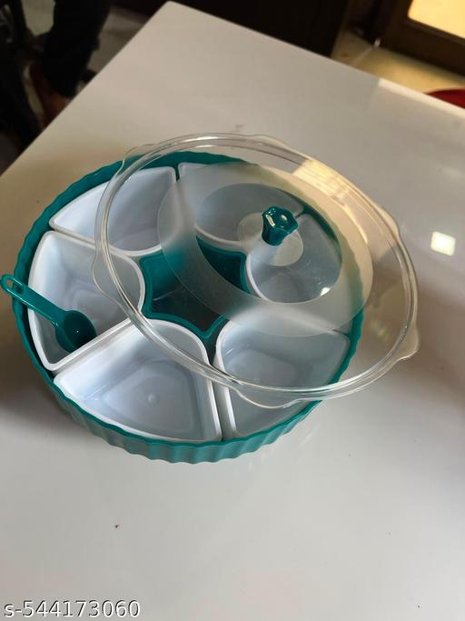 360° Rotating Masala Box with Spoon |  7 Compartment Spice Box | Kitchen Masala Dabba | Airtight Spice Organizer with Transparent Lid - ZORA
