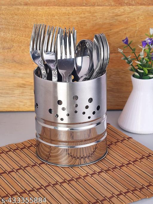 Stainless Steel Spoon Holder Spoons Stand chammach Stand Spoon Holder for Kitchen Cutlery Holder Spoon Stand Spoon Rack Spoon Stand for Kitchen - ZORA