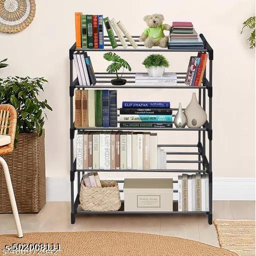 Book Shelf 4 Layer Bookshelf for Home Library, WARDROBE RACK AND SHOES RACK Unbreakable Rack Home - ZORA