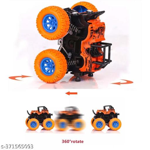 Trendy New Mini Off-Road Vehicle Inertia Car Monster Truck Children's Truck Stunt Car Educational Toy Car Model, Assorted Design (Multi-Colour, pack of 2) - ZORA