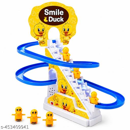 Smile Duck Musical Stair Climbing Duck Toy with Rolling Ball Track (Multicolor) - ZORA