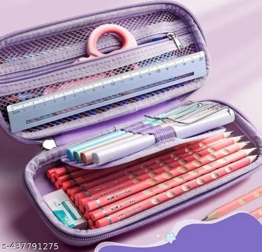 3D Unicorn Cover Large Capacity Pencil Case Compass with Compartments, School Supply Organizer for Students, Stationery Box, Cosmetic Zip Pouch Bag (1 Unit) - ZORA