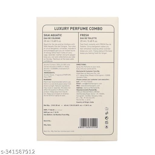 Luxury Unisex FRESH+SKAI Perfume Combo for Men and Women 40 ML (Pack of 2 Items 20ML Each) - ZORA