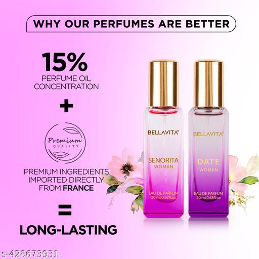 Luxury Women's DATE+SENORITA Woman Perfume Gift Combo for Women 40 ML (Pack of 2 Items 20ML Each) - ZORA