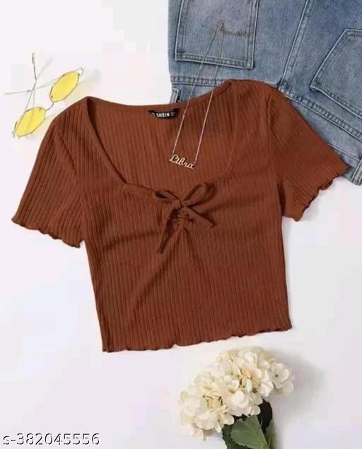 Stylish Deep neck crop for women - ZORA