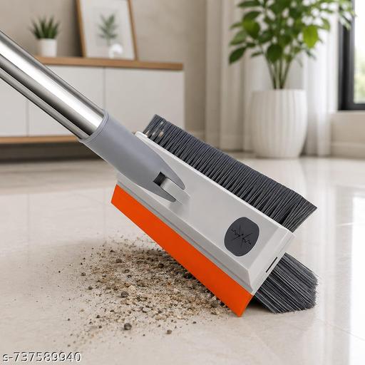 MANTRA IMPEX HEVEY QULITY Bathroom Cleaning Brush with Wiper 3 in 1Tiles Cleaning Brush Floor Scrub Bathroom Brush with Long Handle 120° Rotate Bathroom (3 in 1 Bathroom Cleaning Brush) (Heavy Quality),Long Handle Cleaning Brush,Cleaning Brush with Wiper,Bathroom Accessories Cleaning Brush - ZORA