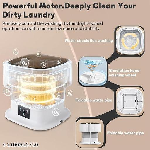  Washing Machine, 16L Mini Washing Machine With Spin Basket, Small Portable Washer Machine Suitable for Underwear Small Clothes Dryer Deep Cleaning for Kids - ZORA