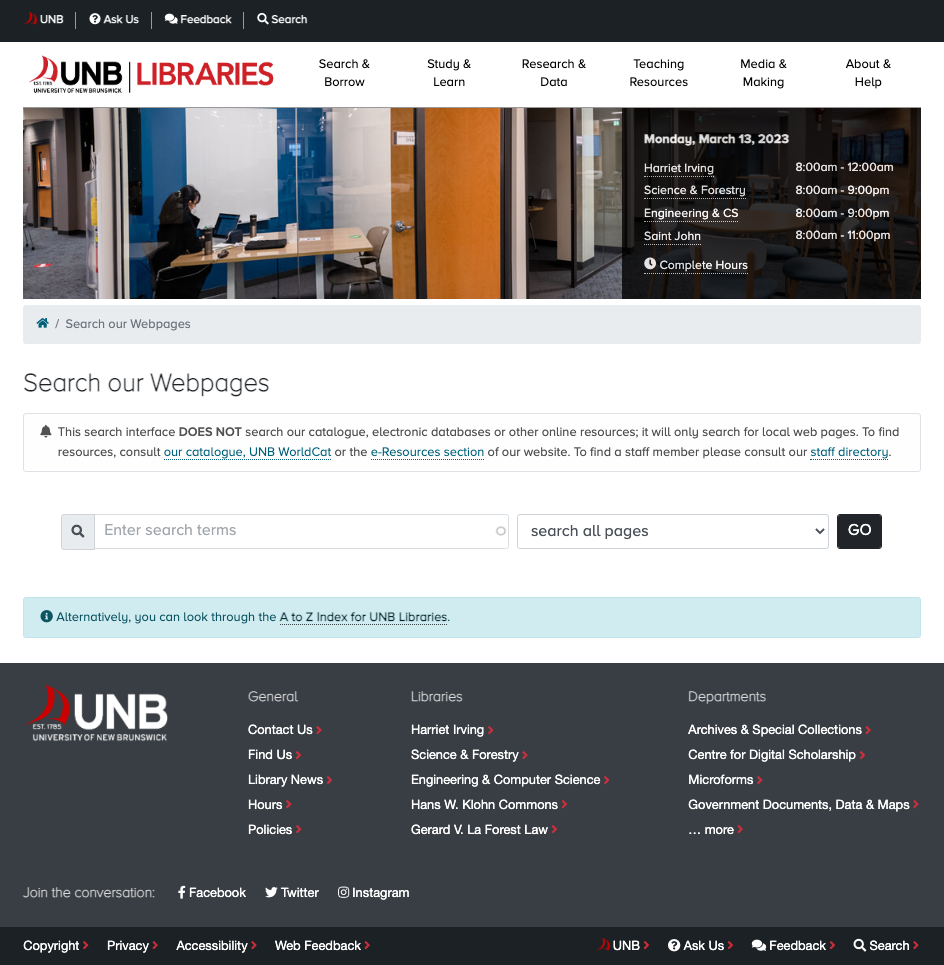 UNB Libraries Search
