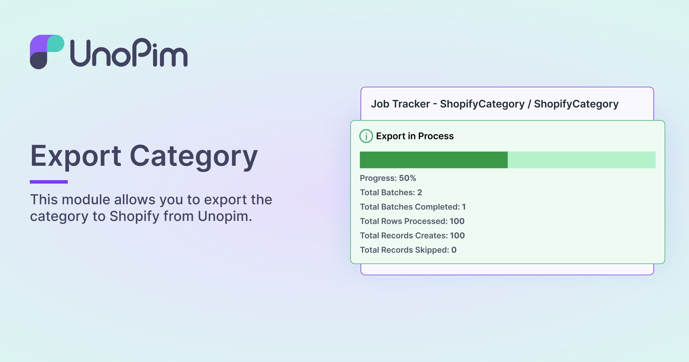 Export Category Interface