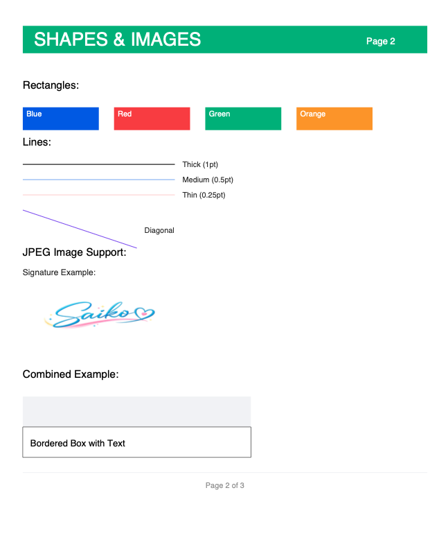 Shapes & Images Example
